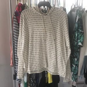 Striped hooded long sleeve top  from Aerie